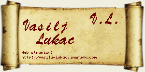 Vasilj Lukač vizit kartica